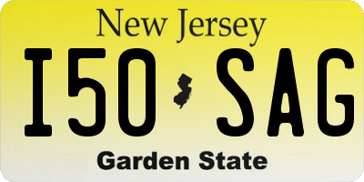 NJ license plate I50SAG