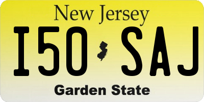 NJ license plate I50SAJ