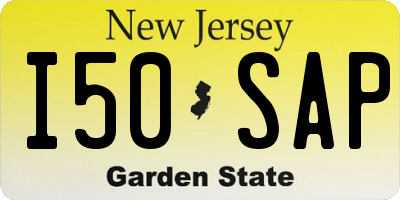 NJ license plate I50SAP