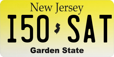 NJ license plate I50SAT