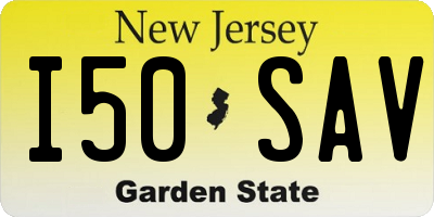 NJ license plate I50SAV