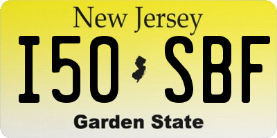 NJ license plate I50SBF
