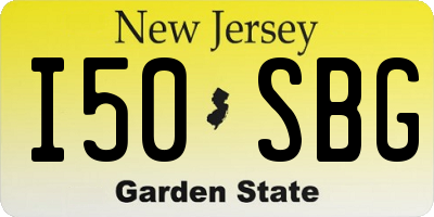 NJ license plate I50SBG