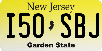 NJ license plate I50SBJ