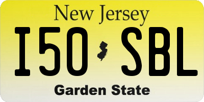 NJ license plate I50SBL