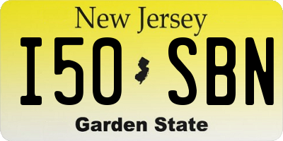 NJ license plate I50SBN