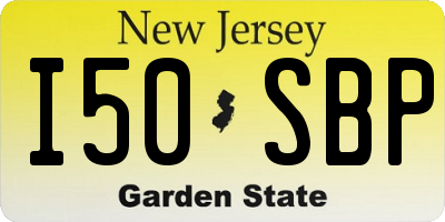NJ license plate I50SBP