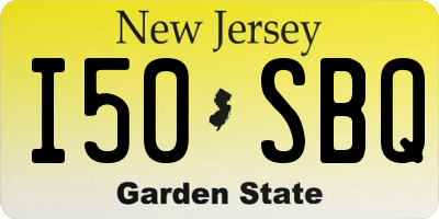 NJ license plate I50SBQ