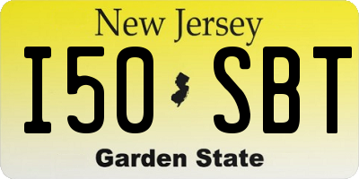 NJ license plate I50SBT