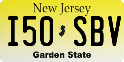 NJ license plate I50SBV