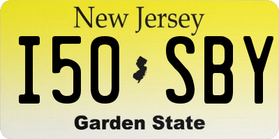 NJ license plate I50SBY