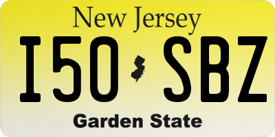 NJ license plate I50SBZ