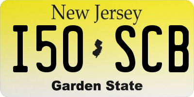 NJ license plate I50SCB
