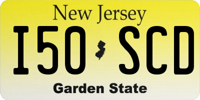 NJ license plate I50SCD