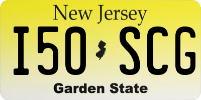 NJ license plate I50SCG