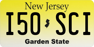 NJ license plate I50SCI