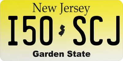 NJ license plate I50SCJ