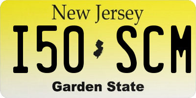 NJ license plate I50SCM