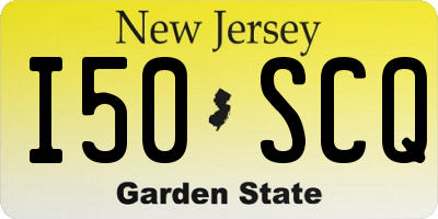 NJ license plate I50SCQ