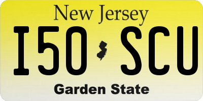 NJ license plate I50SCU