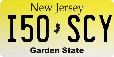 NJ license plate I50SCY