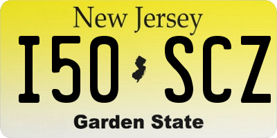 NJ license plate I50SCZ