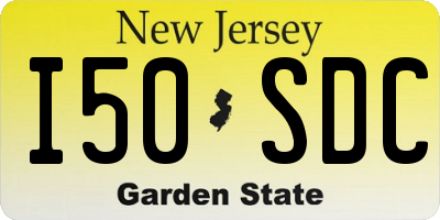 NJ license plate I50SDC