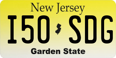 NJ license plate I50SDG