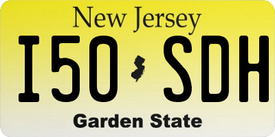 NJ license plate I50SDH
