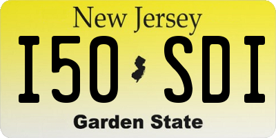 NJ license plate I50SDI