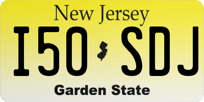 NJ license plate I50SDJ