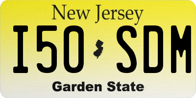 NJ license plate I50SDM