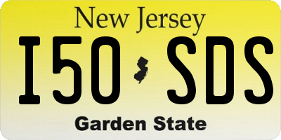 NJ license plate I50SDS