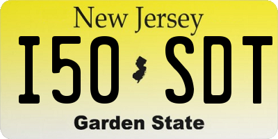 NJ license plate I50SDT