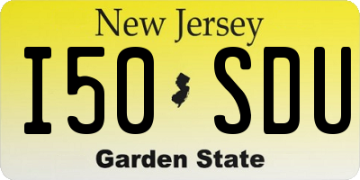 NJ license plate I50SDU