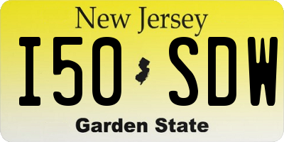 NJ license plate I50SDW