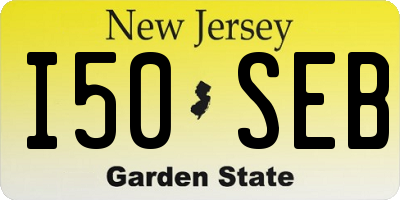 NJ license plate I50SEB