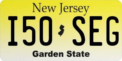 NJ license plate I50SEG