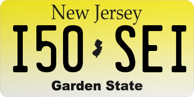 NJ license plate I50SEI