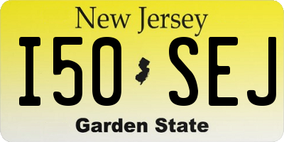 NJ license plate I50SEJ