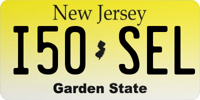 NJ license plate I50SEL