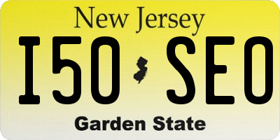 NJ license plate I50SEO