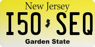 NJ license plate I50SEQ