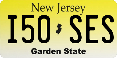 NJ license plate I50SES