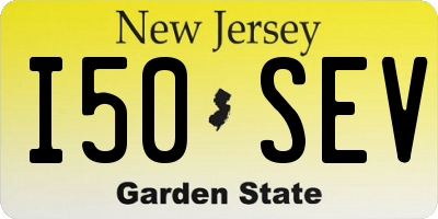 NJ license plate I50SEV