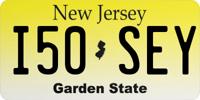 NJ license plate I50SEY