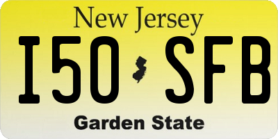 NJ license plate I50SFB