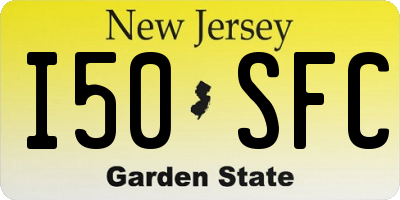 NJ license plate I50SFC