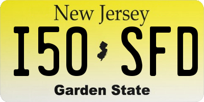 NJ license plate I50SFD