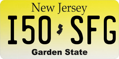 NJ license plate I50SFG